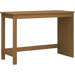 vidaXL Bureau en rollende kast set MOSS 2 st HoningBruin