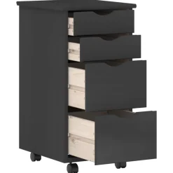 vidaXL Bureau en rollende kast set MOSS 2 st Grijs