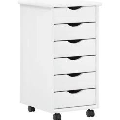 vidaXL Bureau en rollende kast set MOSS 2 st Wit
