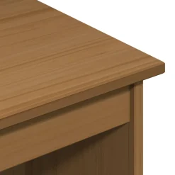 vidaXL Bureau en rollende kast set MOSS 2 st HoningBruin
