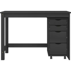 vidaXL Bureau en rollende kast set MOSS 2 st Bruin