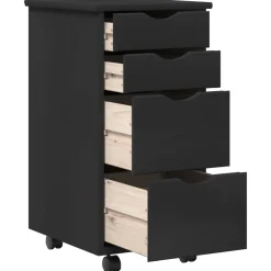 vidaXL Bureau en rollende kast set MOSS 2 st Bruin