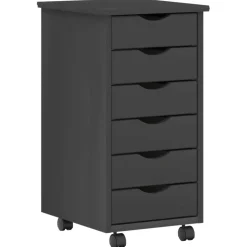 vidaXL Bureau en rollende kast set MOSS 2 st Bruin