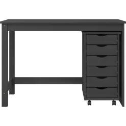 vidaXL Bureau en rollende kast set MOSS 2 st Bruin