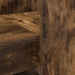 vidaXL Bureau Gerookt eiken Bewerkt hout 122 x 67 x 145 cm