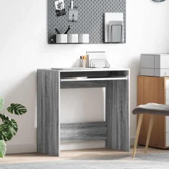 vidaXL Bureau Grijs Sonoma Bewerkt hout 77.5 x 43 x 79 cm