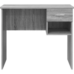 vidaXL Bureau Grijs Sonoma 90 x 49 x 75 cm Bewerkt hout