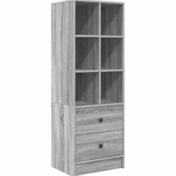 vidaXL Bureau Grijs Sonoma 145.5 x 50 x 127 cm 2 st