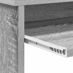 vidaXL Bureau Grijs Sonoma 120,5 x 44 x 88,5 cm Bewerkt hout