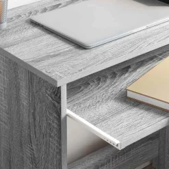 vidaXL Bureau Grijs Sonoma 120,5 x 44 x 88,5 cm Bewerkt hout