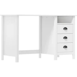 vidaXL Bureau Hill 3 lades 120x50x74 cm massief grenenhout