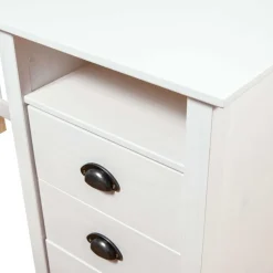 vidaXL Bureau Hill 3 lades 120x50x74 cm massief grenenhout