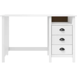 vidaXL Bureau Hill 3 lades 120x50x74 cm massief grenenhout