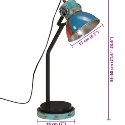 vidaXL Bureaulamp 25 W E27 18x18x60 cm meerkleurig