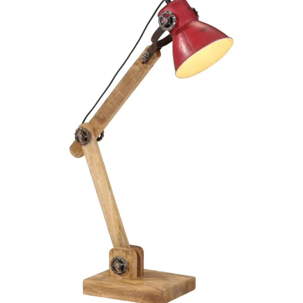 vidaXL Bureaulamp 25 W E27 23x18x96 cm verweerd rood