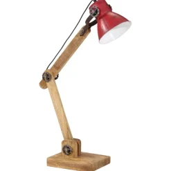 vidaXL Bureaulamp 25 W E27 23x18x96 cm verweerd rood