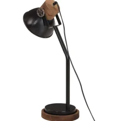 vidaXL Bureaulamp 25 W E27 18x18x60 cm zwart