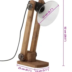 vidaXL Bureaulamp 25 W E27 23x13x52 cm zwart