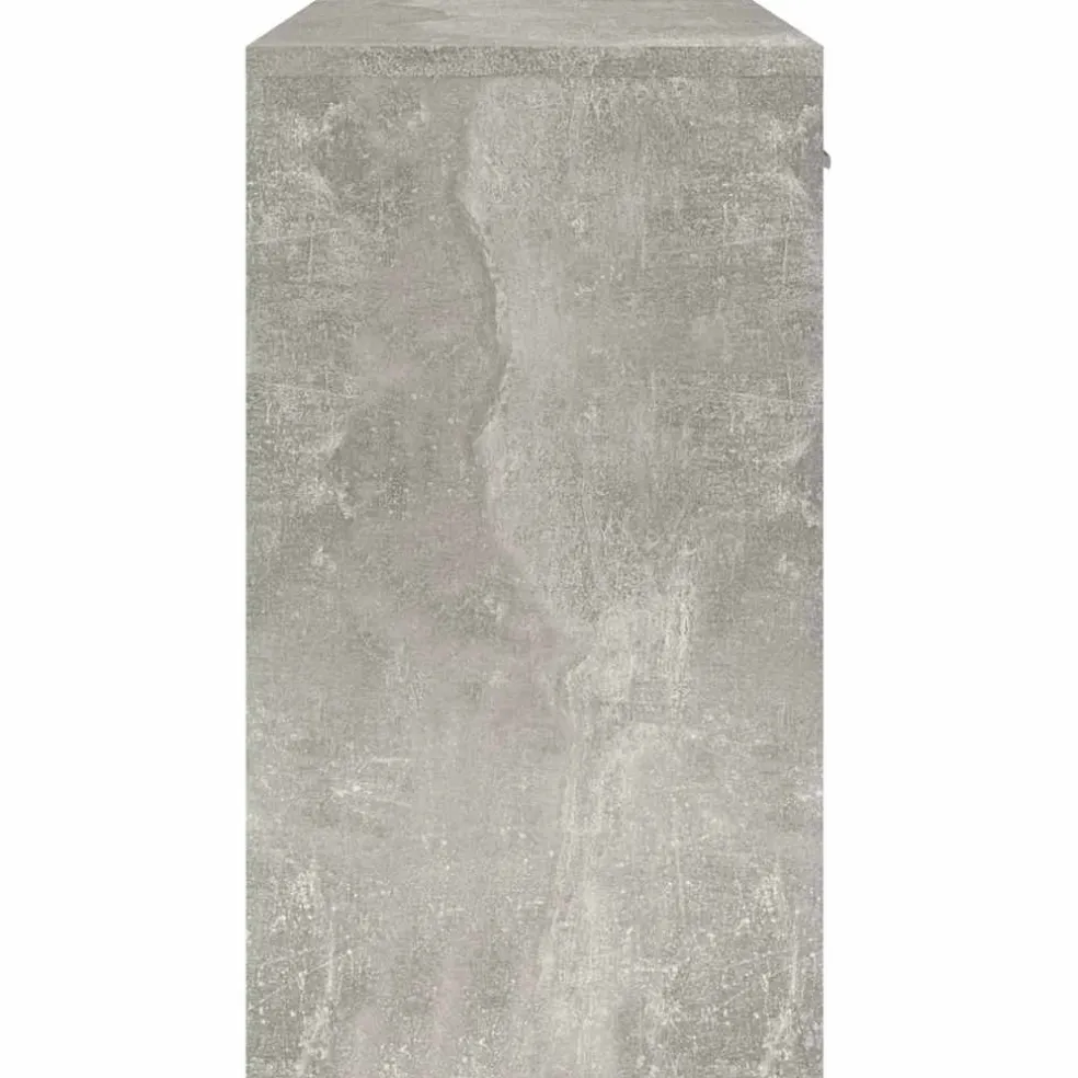 vidaXL Bureau met kast en lade 100x40x73 cm bewerkt hout betongrijs