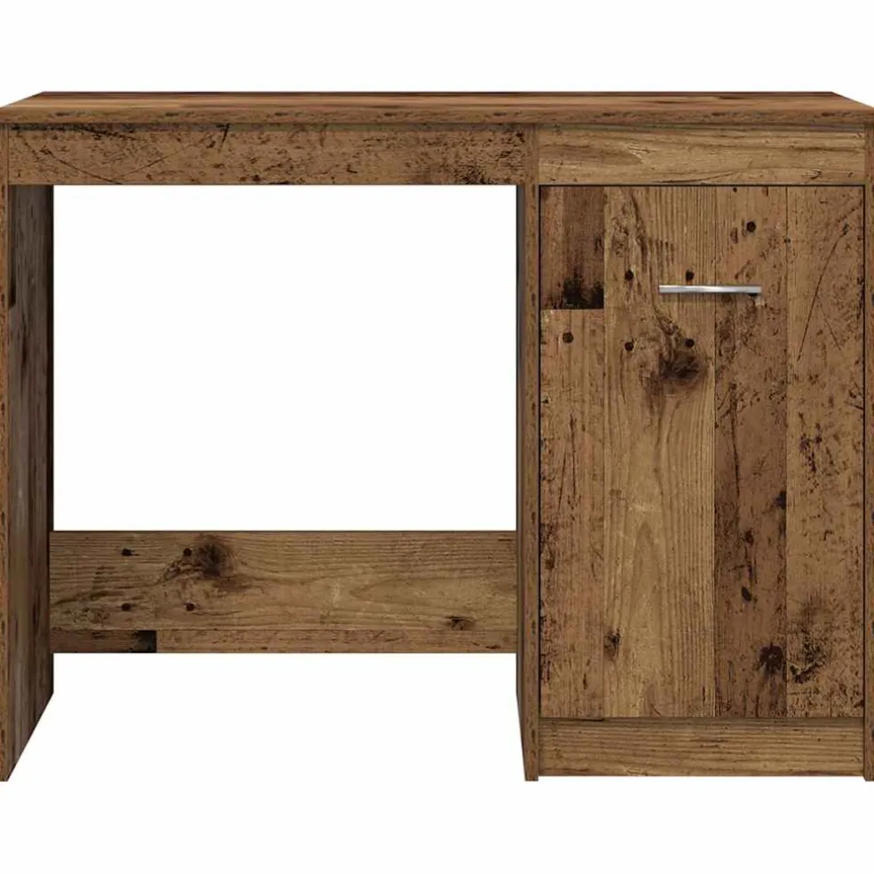 vidaXL Bureau met kast Oud hout Bewerkt hout