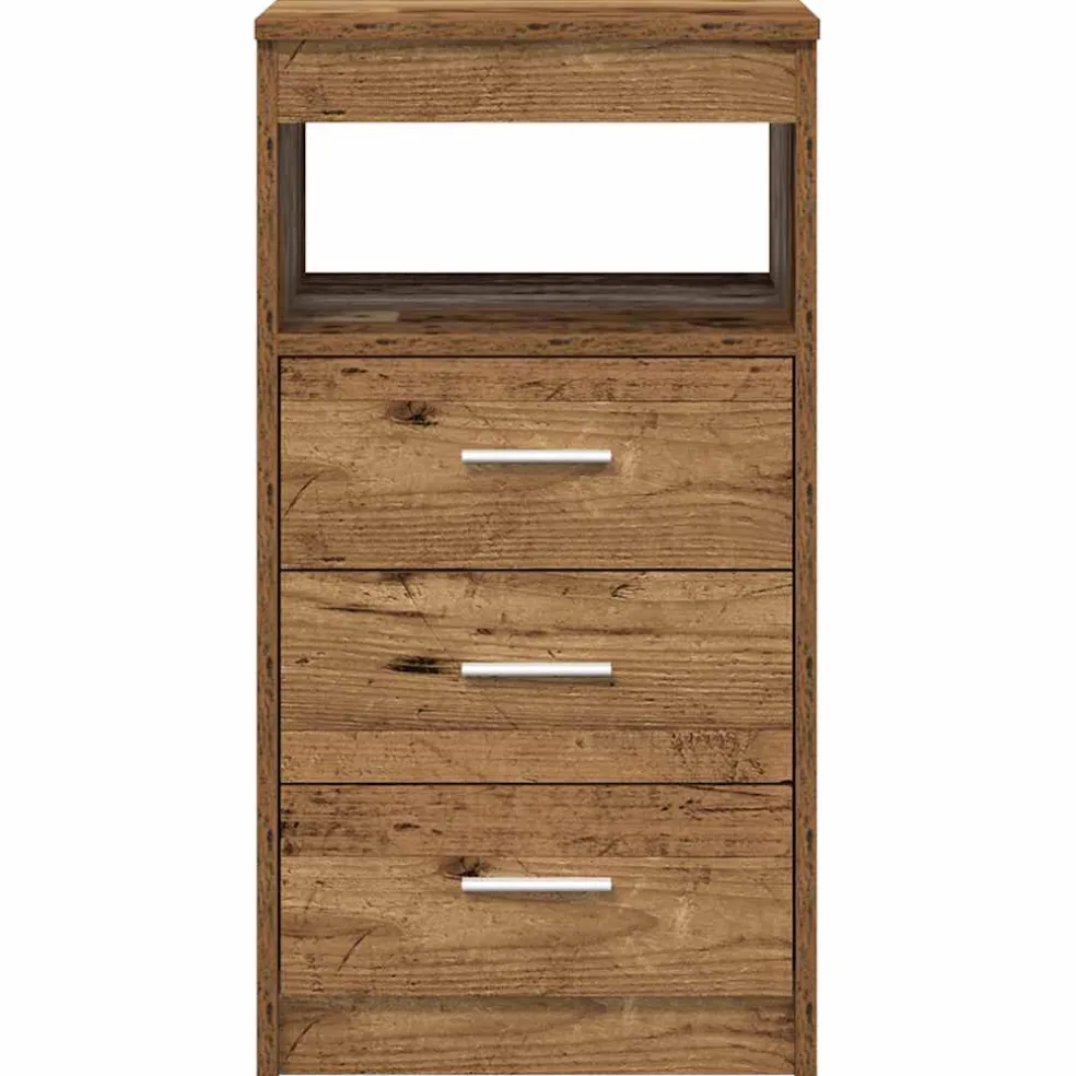 vidaXL Bureau met kast Oud hout Bewerkt hout