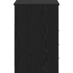 vidaXL Bureau met lade 2 st Zwart Eiken 140 x 50 x 76 cm Bewerkt hout