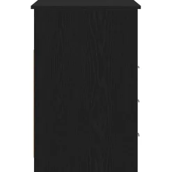 vidaXL Bureau met lades 102x50x76 cm bewerkt hout zwart eikenkleur