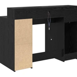 vidaXL Bureau met lade Zwart eiken 120 x 55 x 91 cm Bewerkt hout