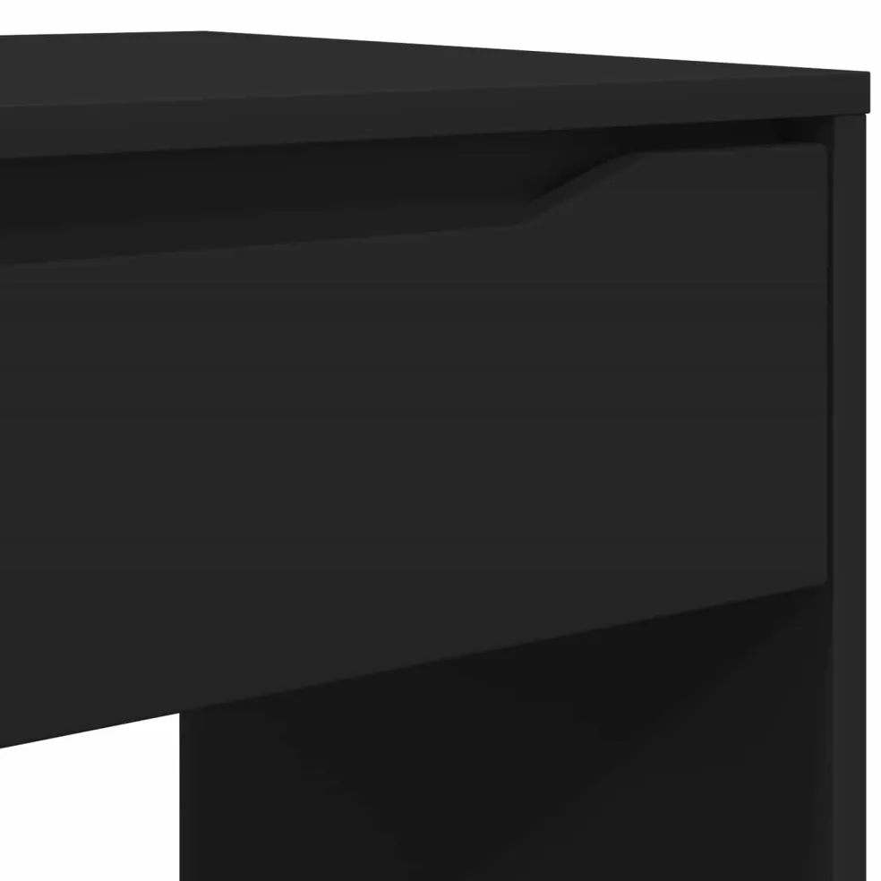 vidaXL Bureau met lade Zwart 100 x 50 x 78 cm Geconstrueerd hout