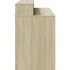 vidaXL Bureau met LED-verlichting 120x55x91 cm hout sonoma eikenkleur