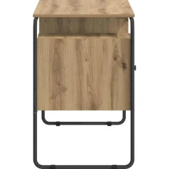 vidaXL Bureau met opbergruimte Artisanaal eiken 120 x 50.5 x 75.5 cm