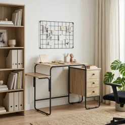 vidaXL Bureau met opbergruimte Sonoma Eiken 120 x 50 x 75 cm