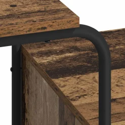 vidaXL Bureau met opbergruimte Oud hout 131,5 x 50 x 75,5 cm