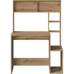 vidaXL Bureau met schappen 100x45x140 cm bewerkt hout artisanaal eiken