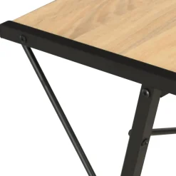 vidaXL Bureau met schap 116x50x93 cm zwart en eikenkleurig