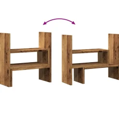 vidaXL Bureau organiser 40x17x41 cm bewerkt hout oud houtkleurig