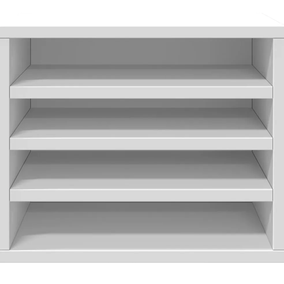vidaXL Bureau organiser 36x26x29,5 cm bewerkt hout wit