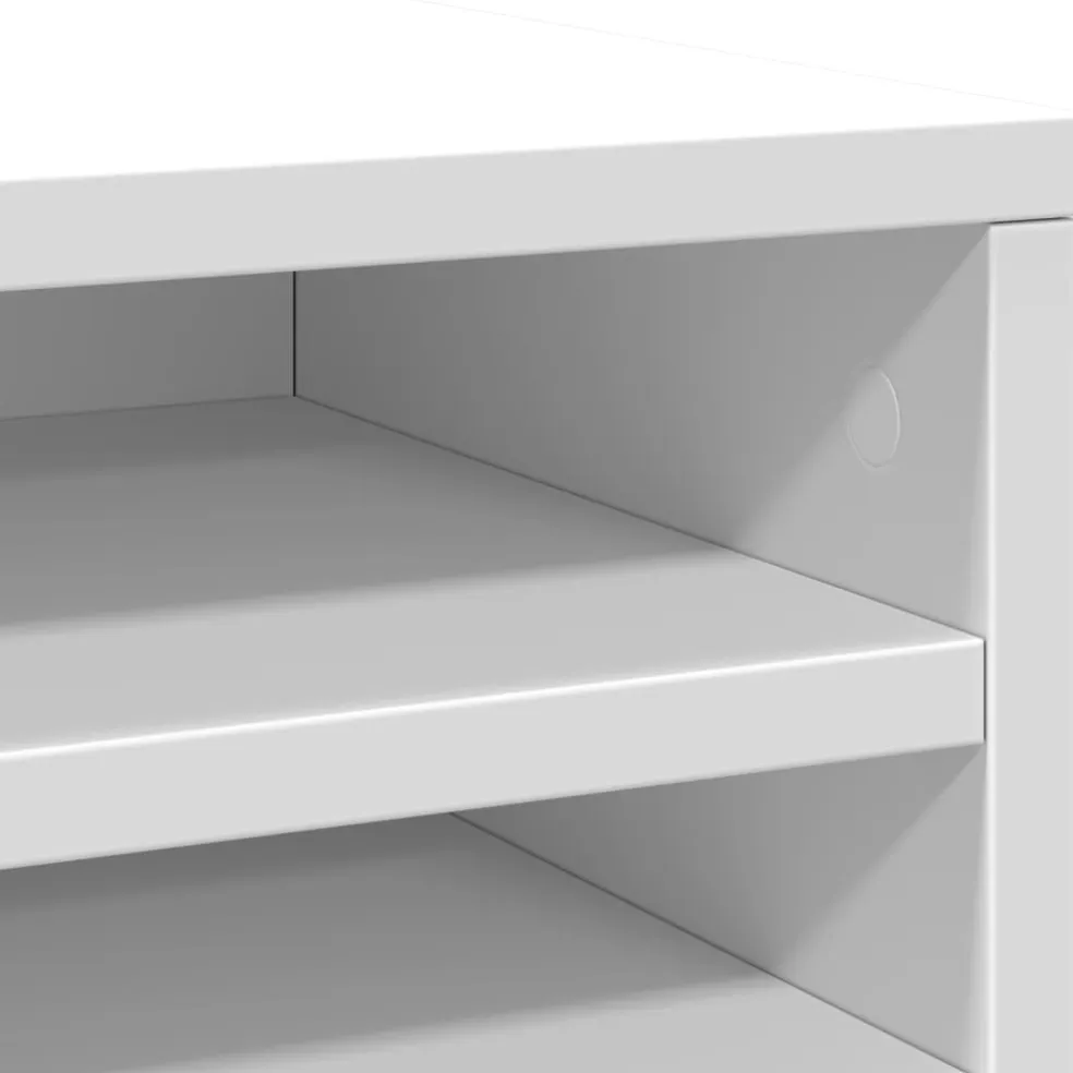 vidaXL Bureau organiser 36x26x29,5 cm bewerkt hout wit