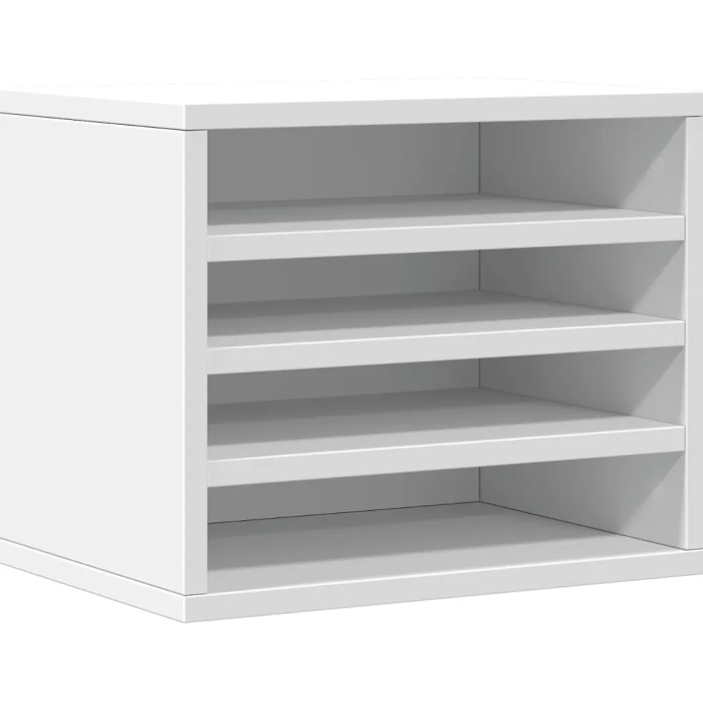vidaXL Bureau organiser 36x26x29,5 cm bewerkt hout wit