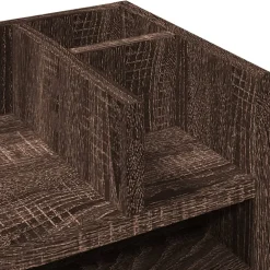 vidaXL Bureau organiser 44,5x24x25 cm bewerkt hout bruin eikenkleur