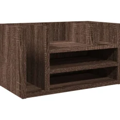 vidaXL Bureau organiser 44,5x24x25 cm bewerkt hout bruin eikenkleur