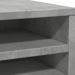 vidaXL Bureau organiser 36x26x29,5 cm bewerkt hout betongrijs