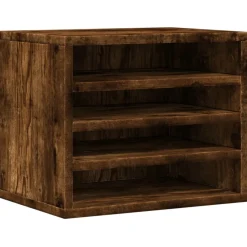 vidaXL Bureau organiser 36x26x29,5 cm bewerkt hout gerookt eikenkleur