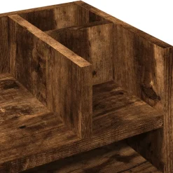 vidaXL Bureau organiser 44,5x24x25 cm bewerkt hout gerookt eikenkleur
