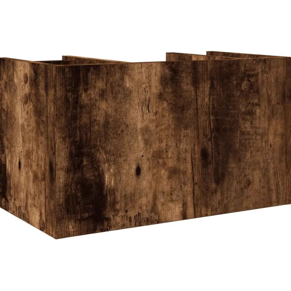 vidaXL Bureau organiser 44,5x24x25 cm bewerkt hout gerookt eikenkleur