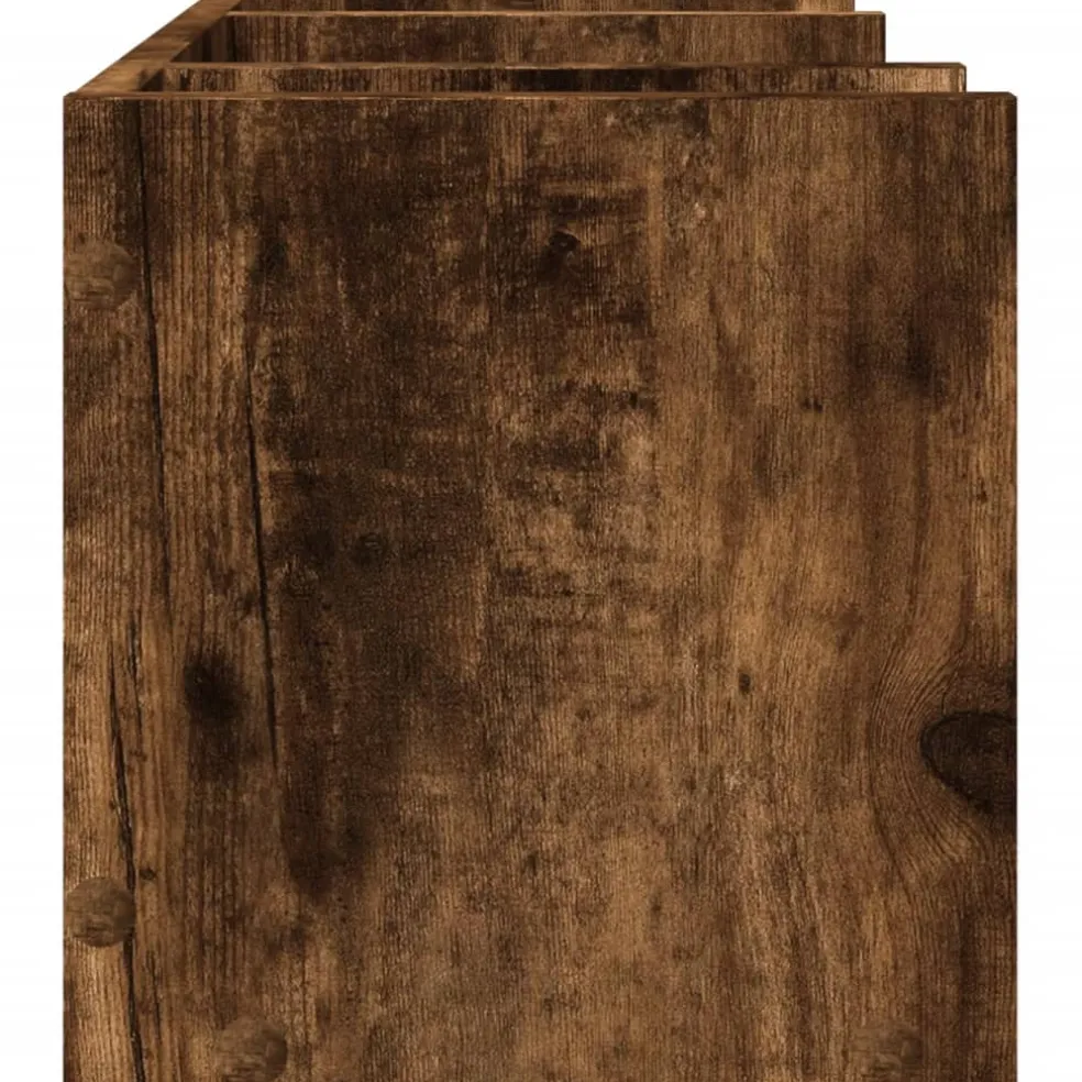 vidaXL Bureau organiser 44,5x24x25 cm bewerkt hout gerookt eikenkleur