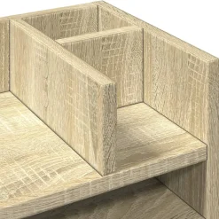 vidaXL Bureau organiser 44,5x24x25 cm bewerkt hout sonoma eikenkleurig