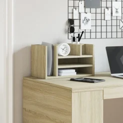 vidaXL Bureau organiser 44,5x24x25 cm bewerkt hout sonoma eikenkleurig