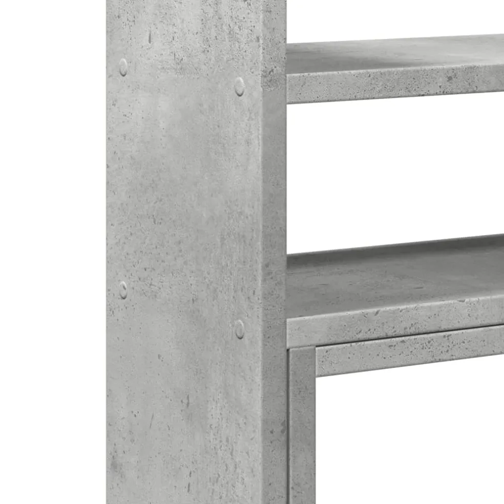 vidaXL Bureau organiser 40x17x41 cm bewerkt hout betongrijs