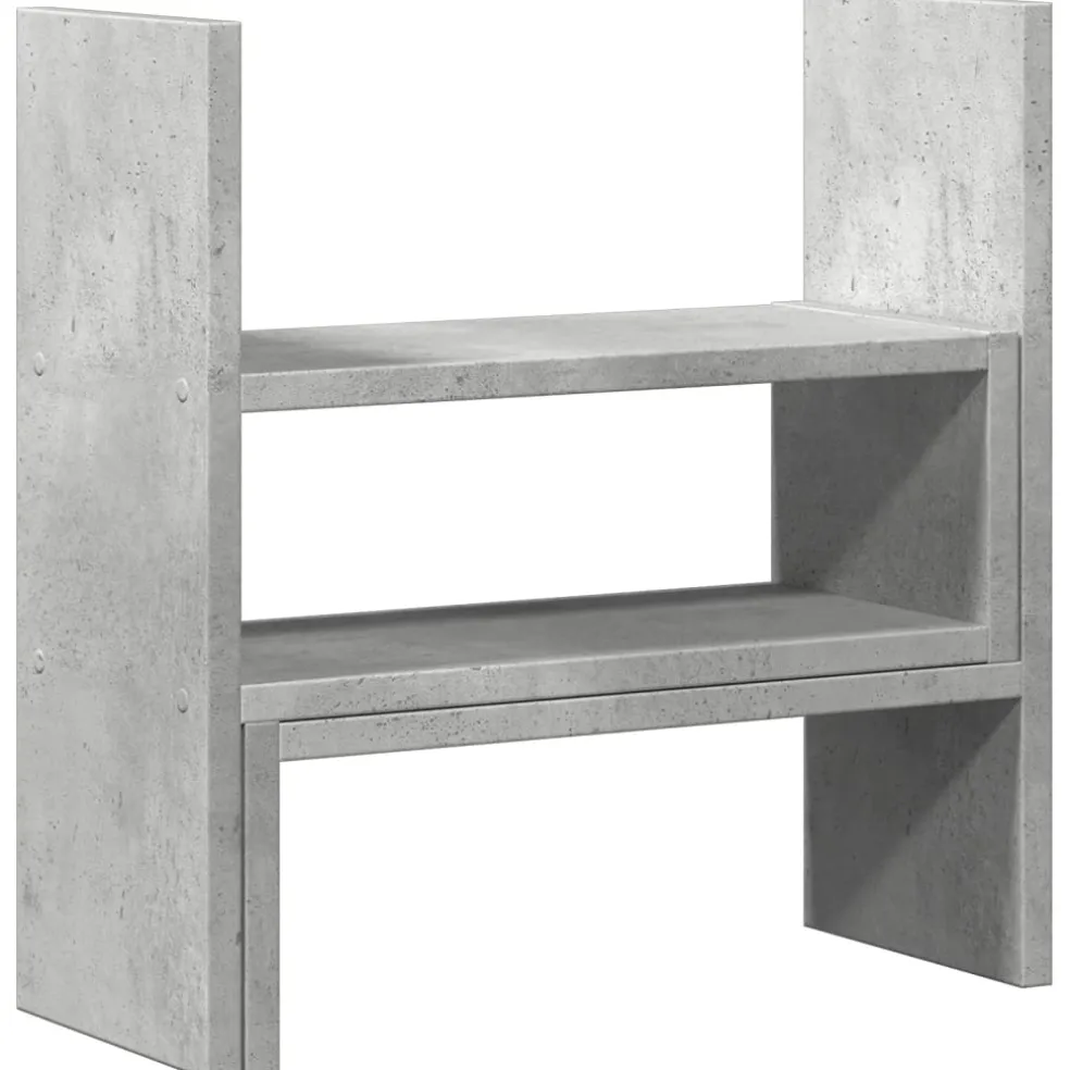 vidaXL Bureau organiser 40x17x41 cm bewerkt hout betongrijs